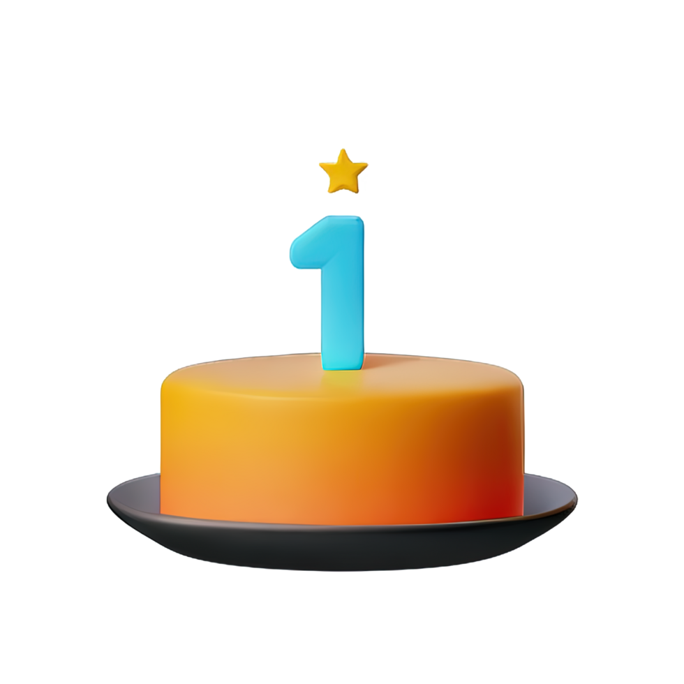 Cake 3D element png