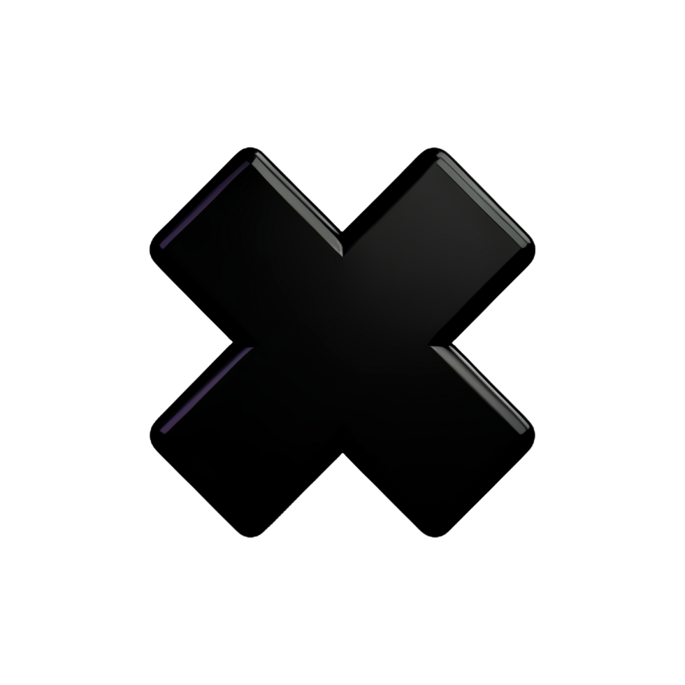 3d icon cross mark png