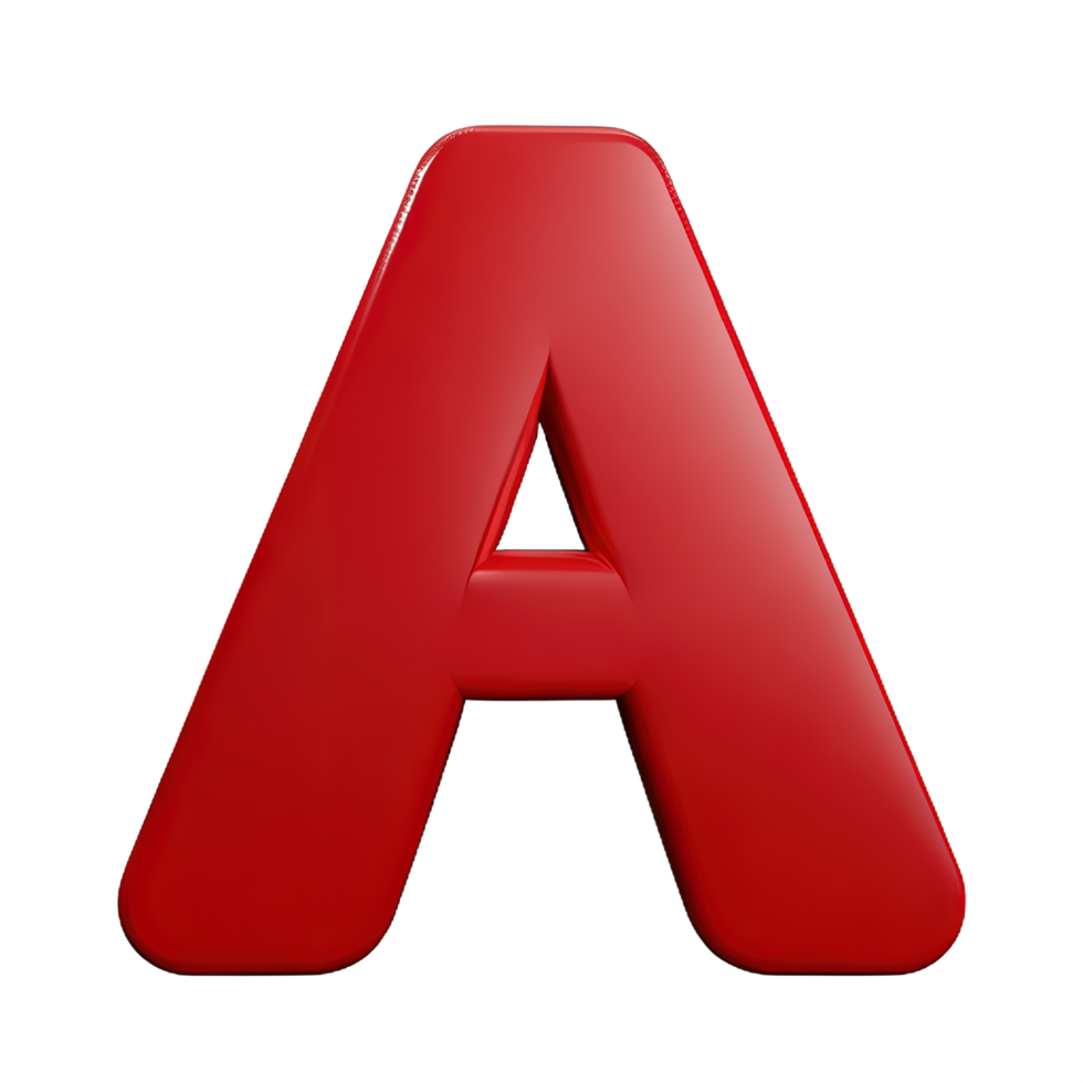 3D Letter A png