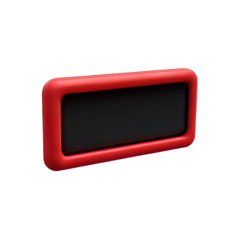rectangle Button 3d element png