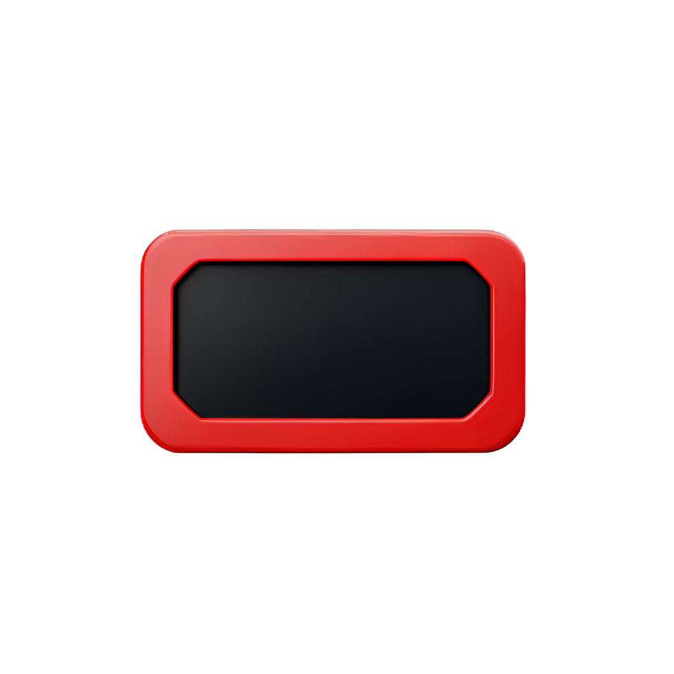 rectangle Button 3d element png