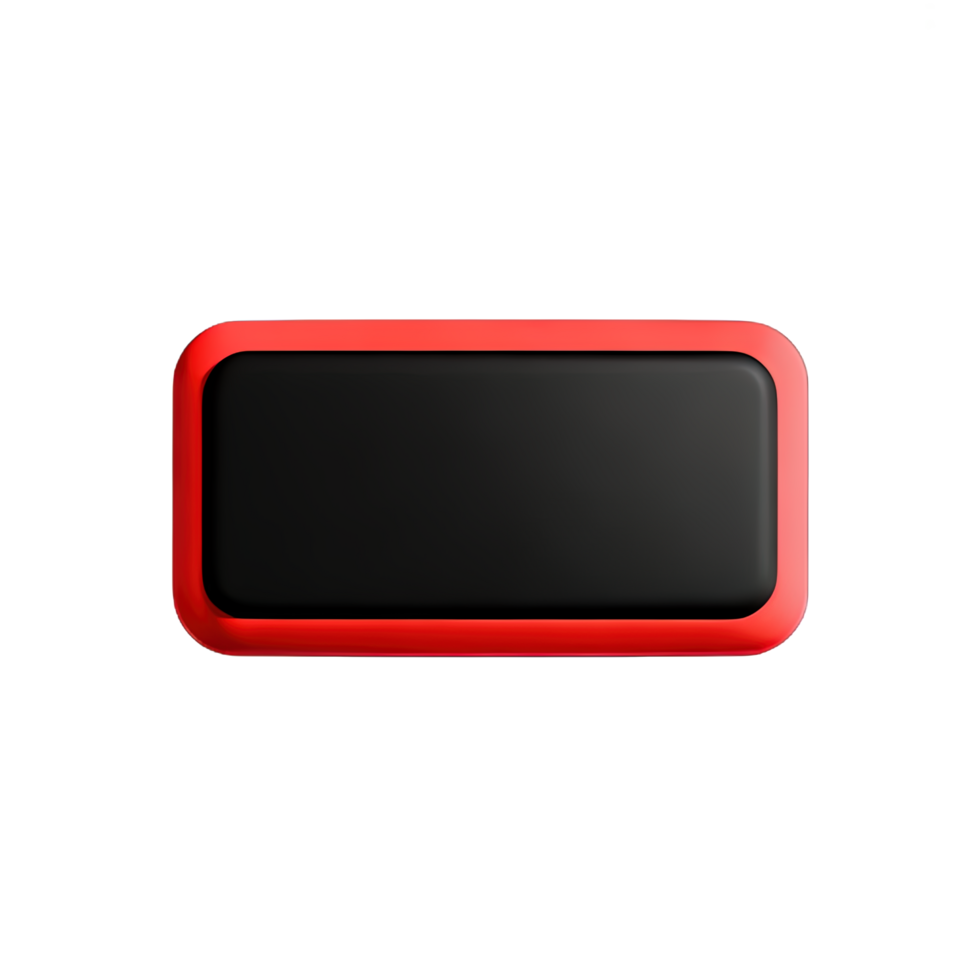 rectangle Button 3d element png