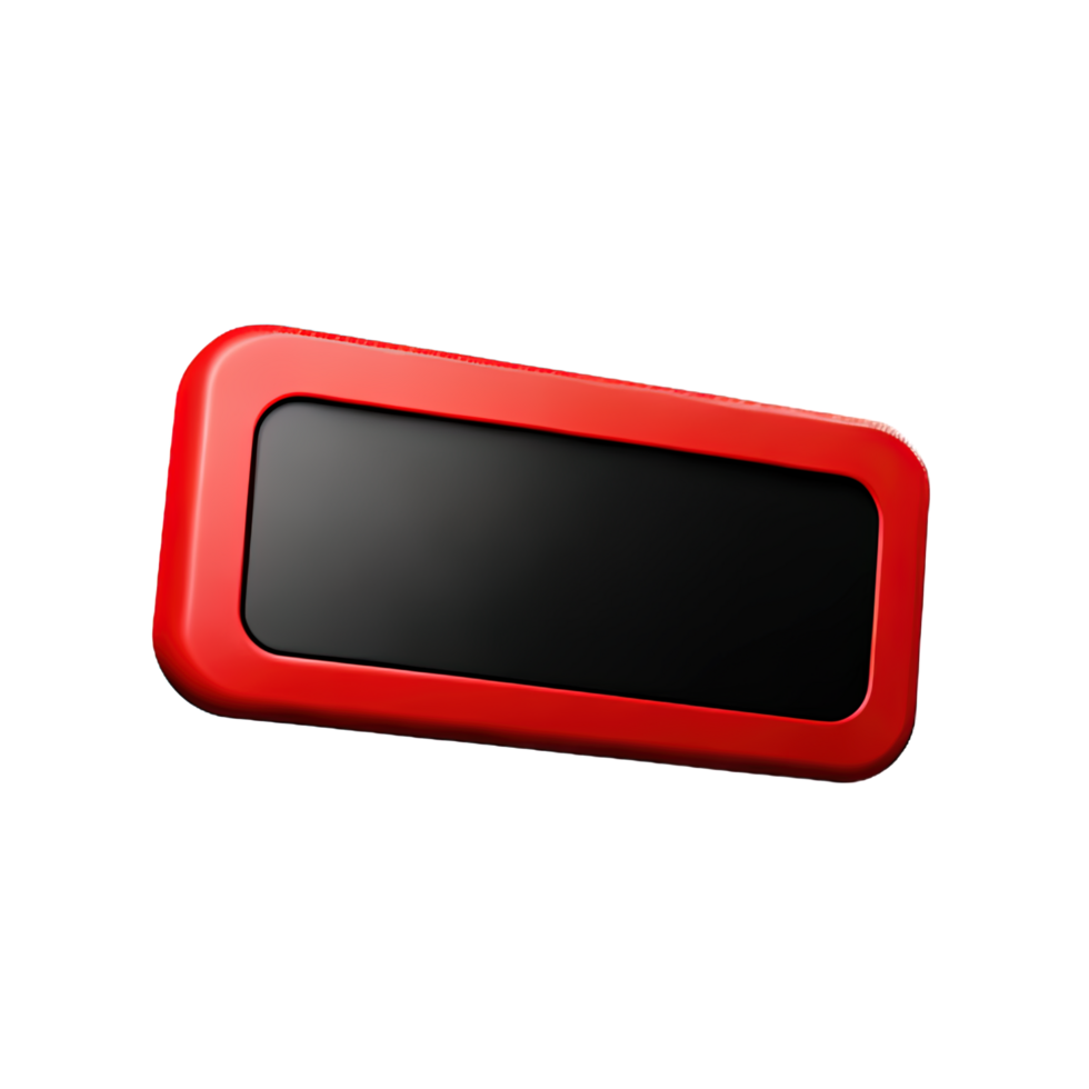 rectangle Button 3d element png