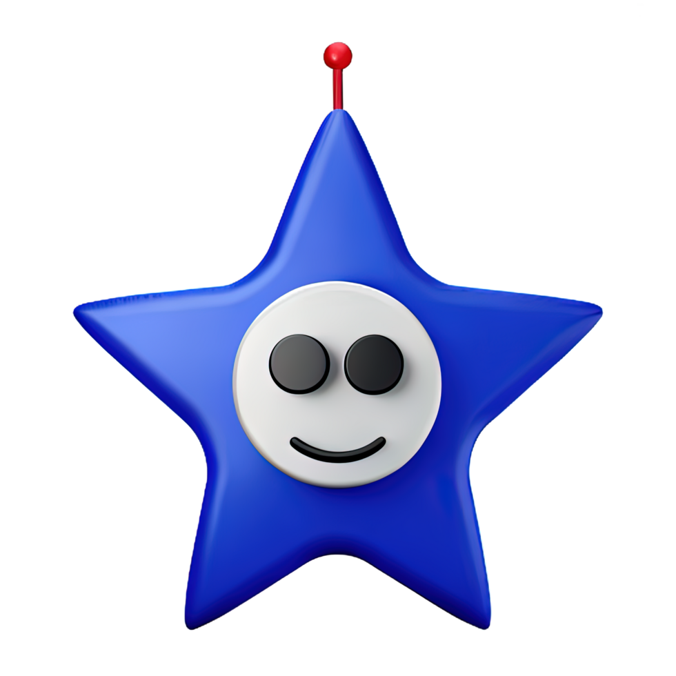 3D Floating Element Star Icon png