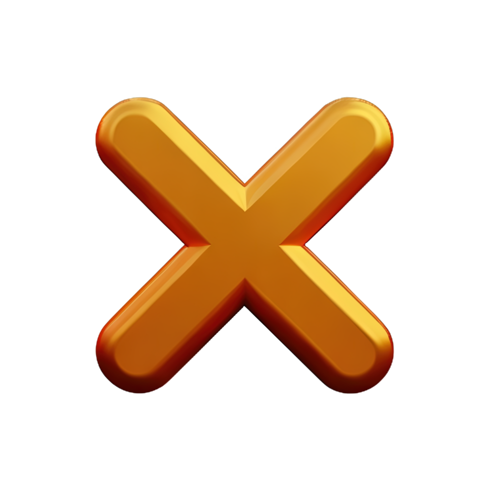 3d icon cross mark png