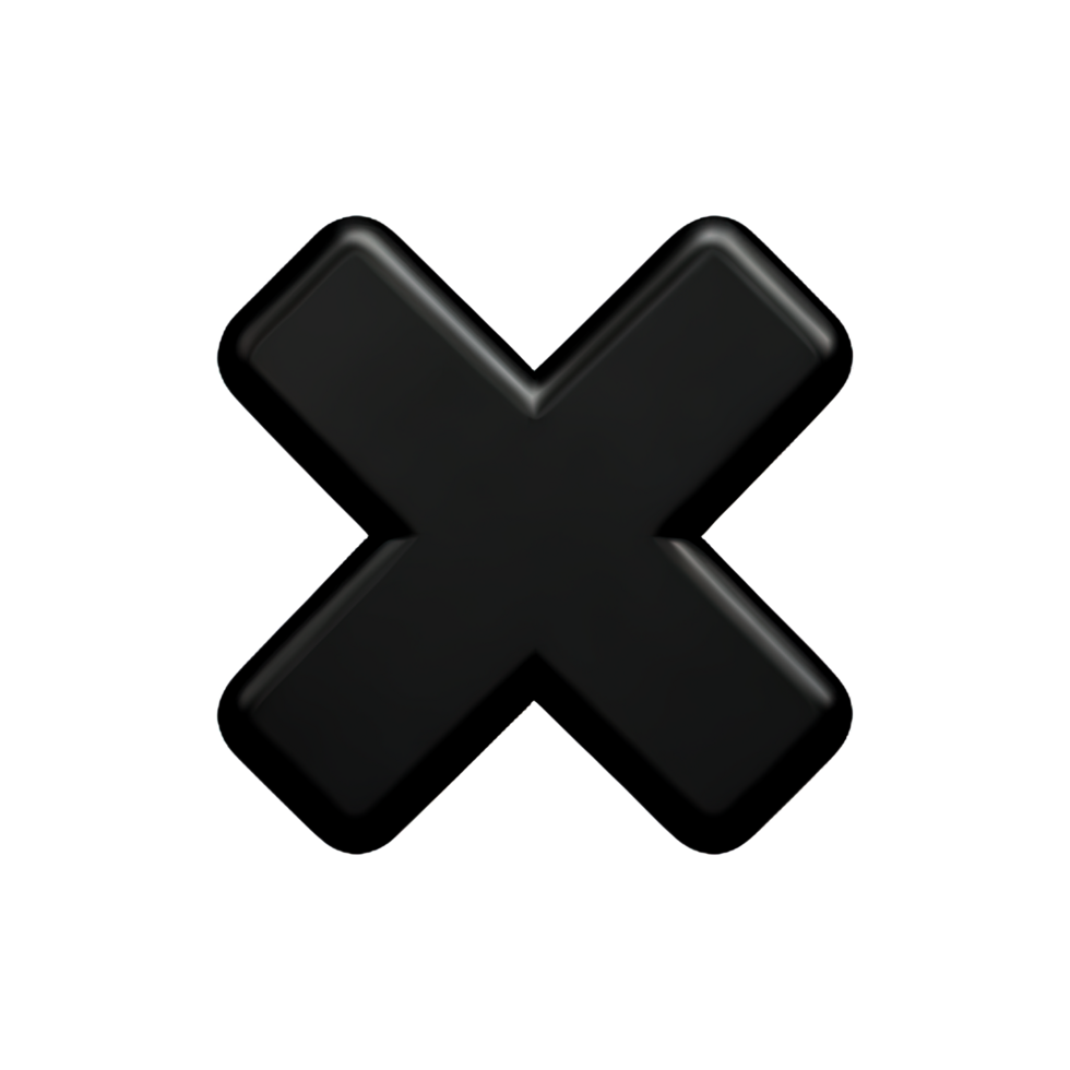 3d icon cross mark png