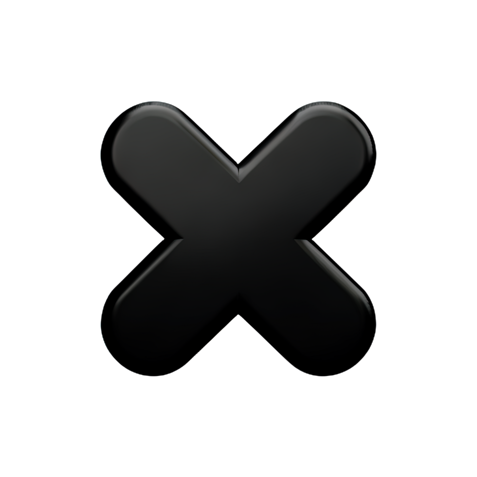 3d icon cross mark png