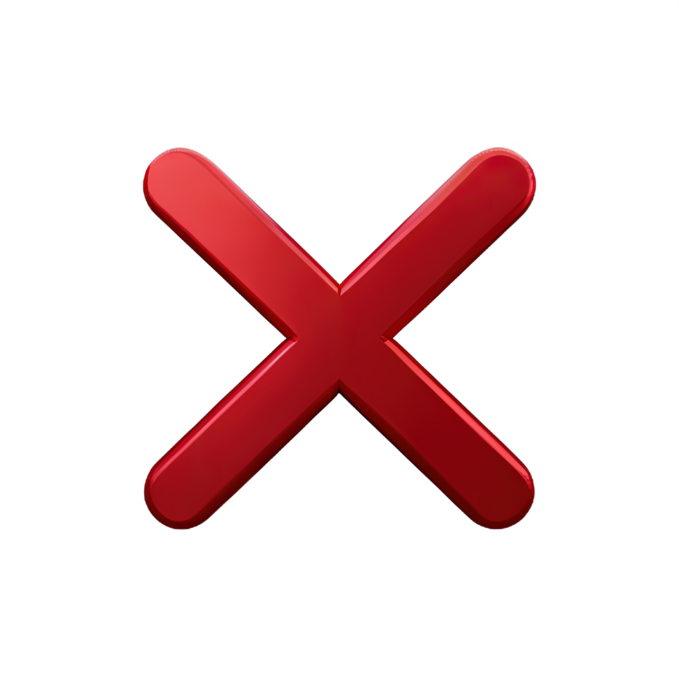 3d icon cross mark png