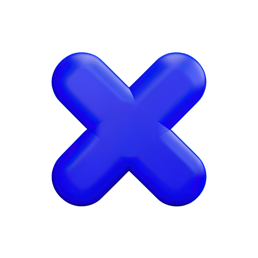 3d icon cross mark png