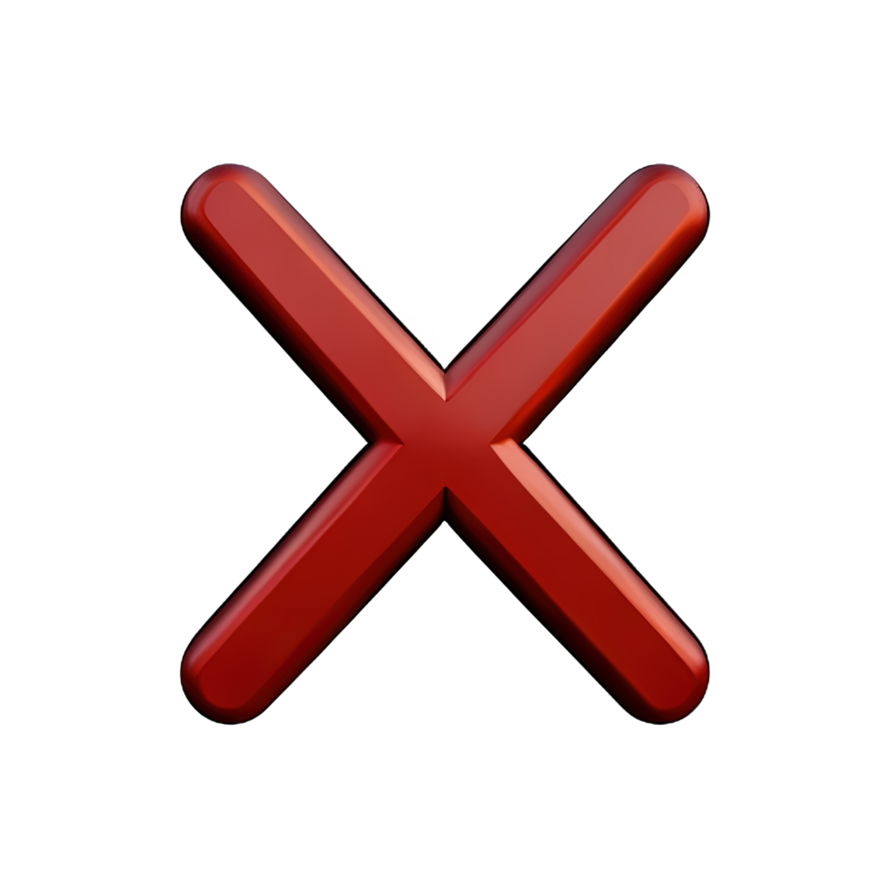 3d icon cross mark png