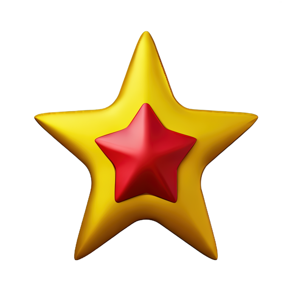 3D Floating Element Star Icon png
