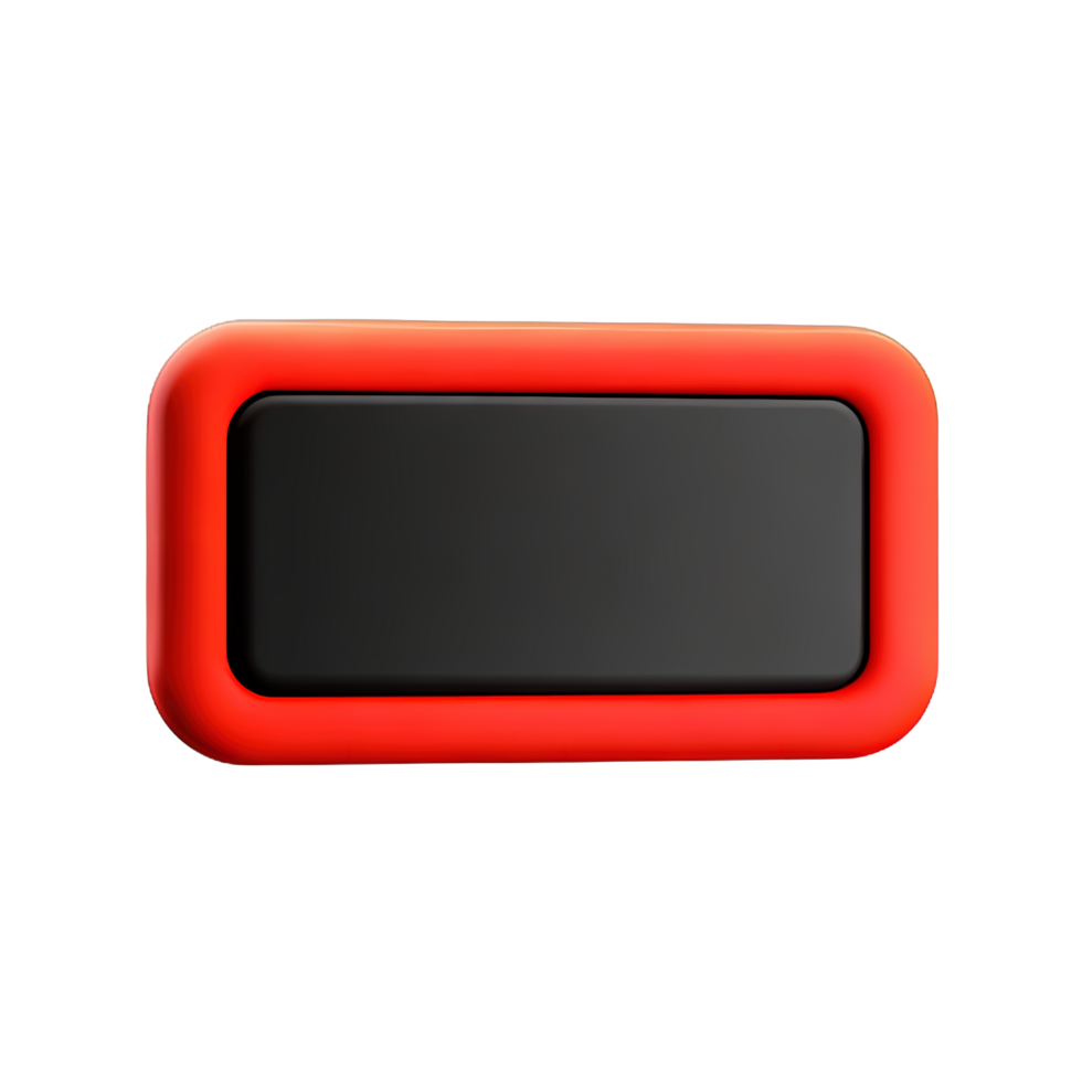 rectangle Button 3d element png