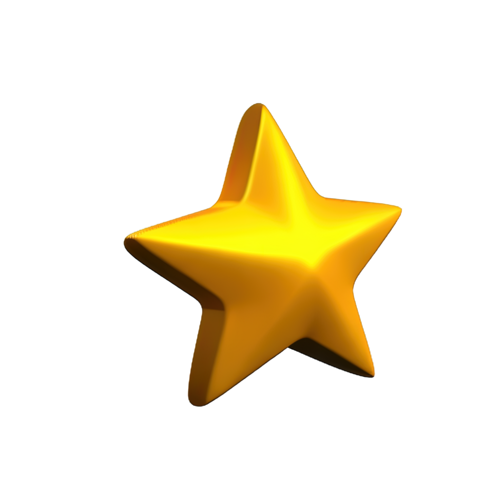 3d schwebend Element Star Symbol png