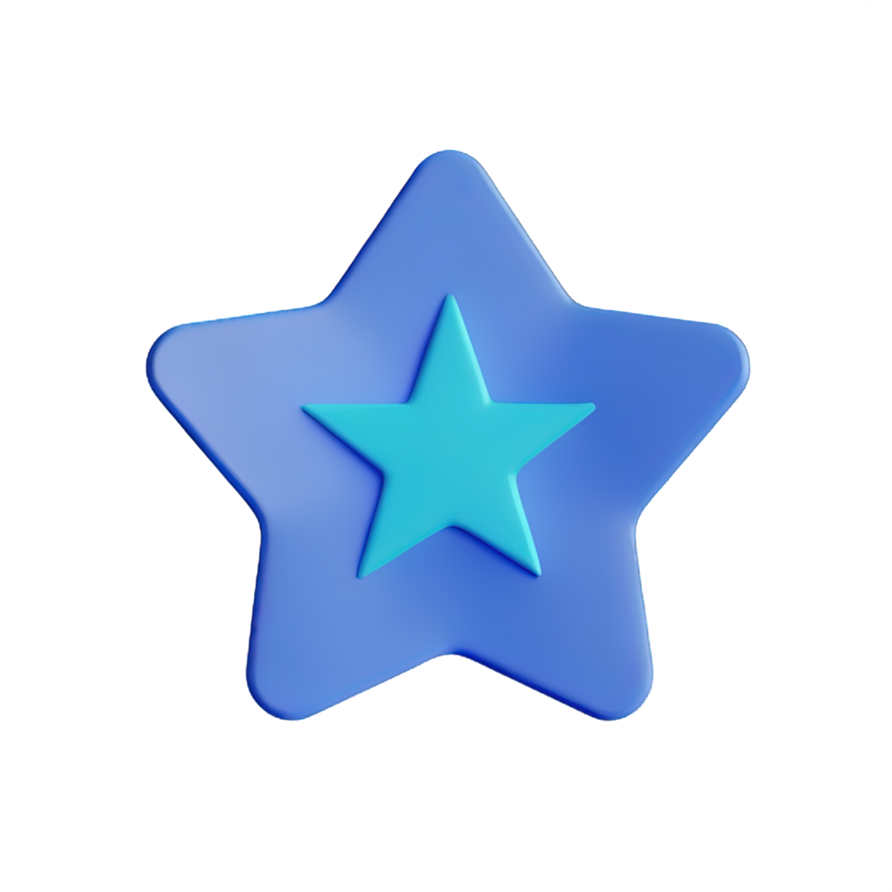 3D Floating Element Star Icon png