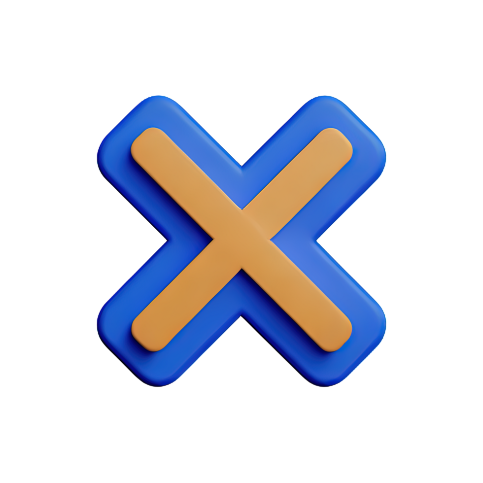 3d icon cross mark png