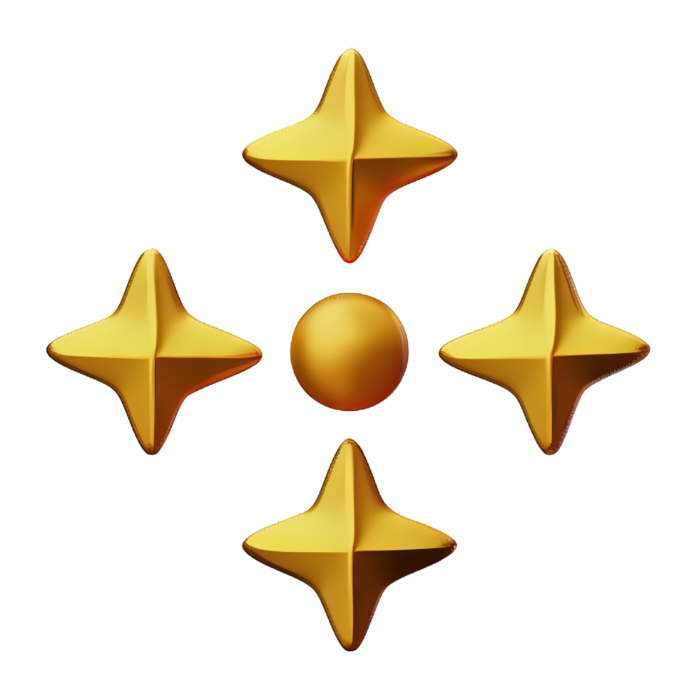 3d flotante elemento estrella icono png