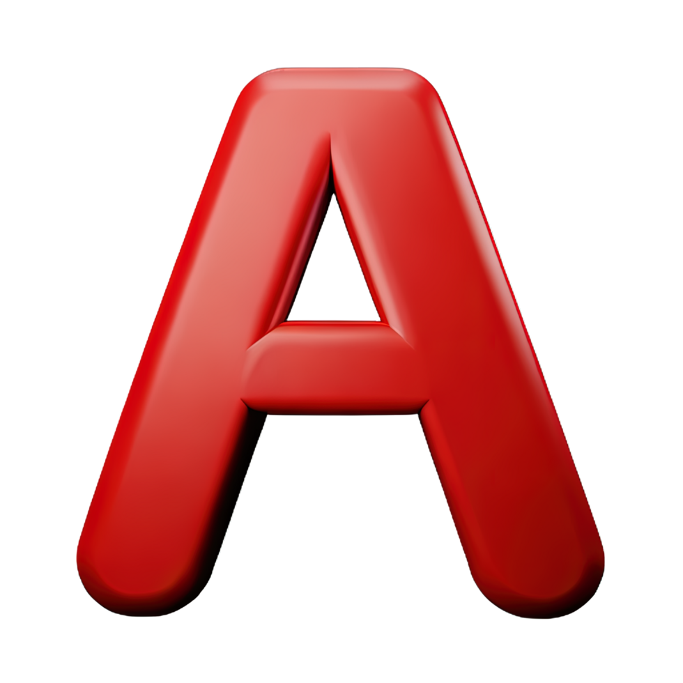 3D Letter A png