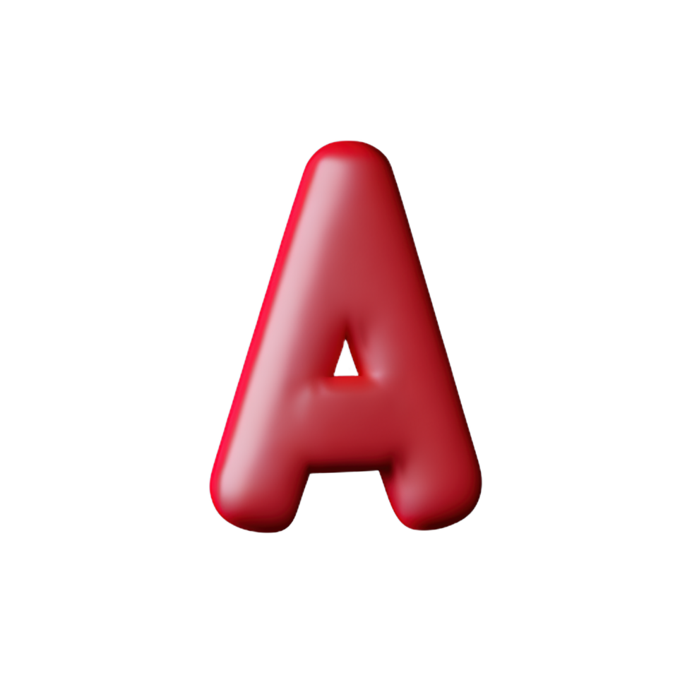 3D Letter A png