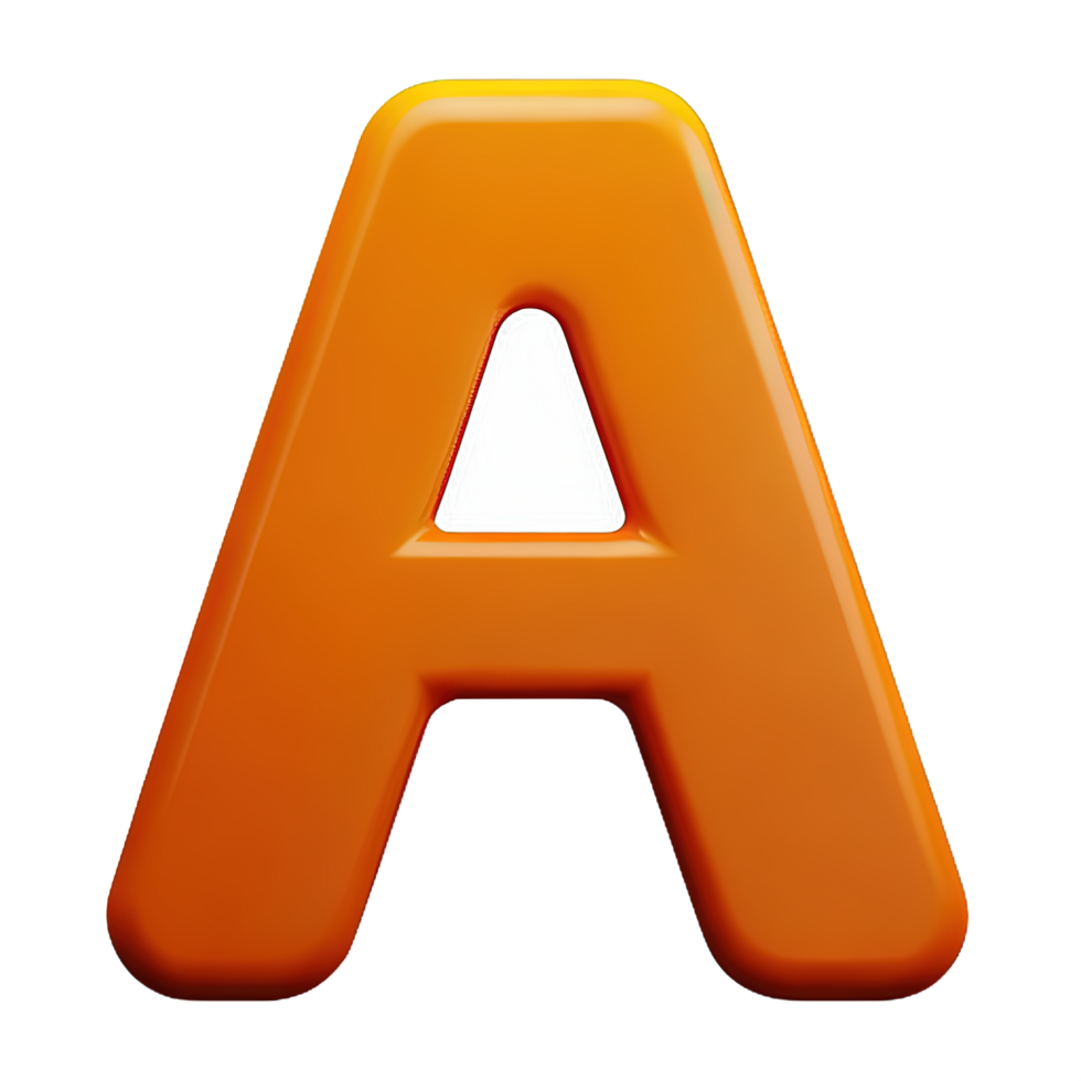 3D Letter A png