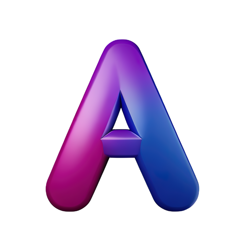 3D Letter A png