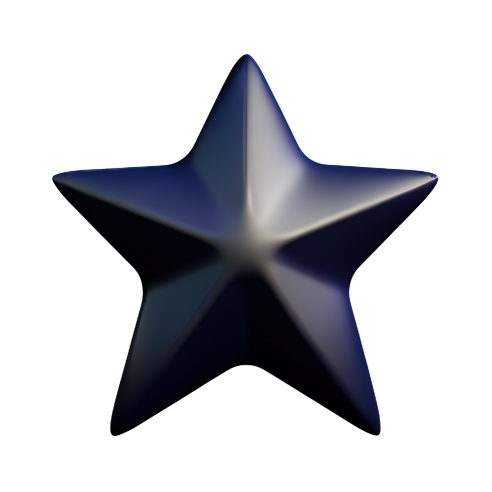 3d flotante elemento estrella icono png