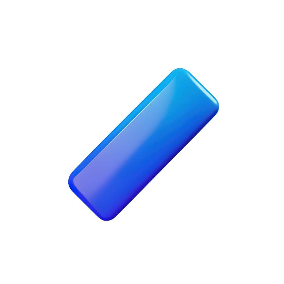 Rechteck Taste 3d Element png