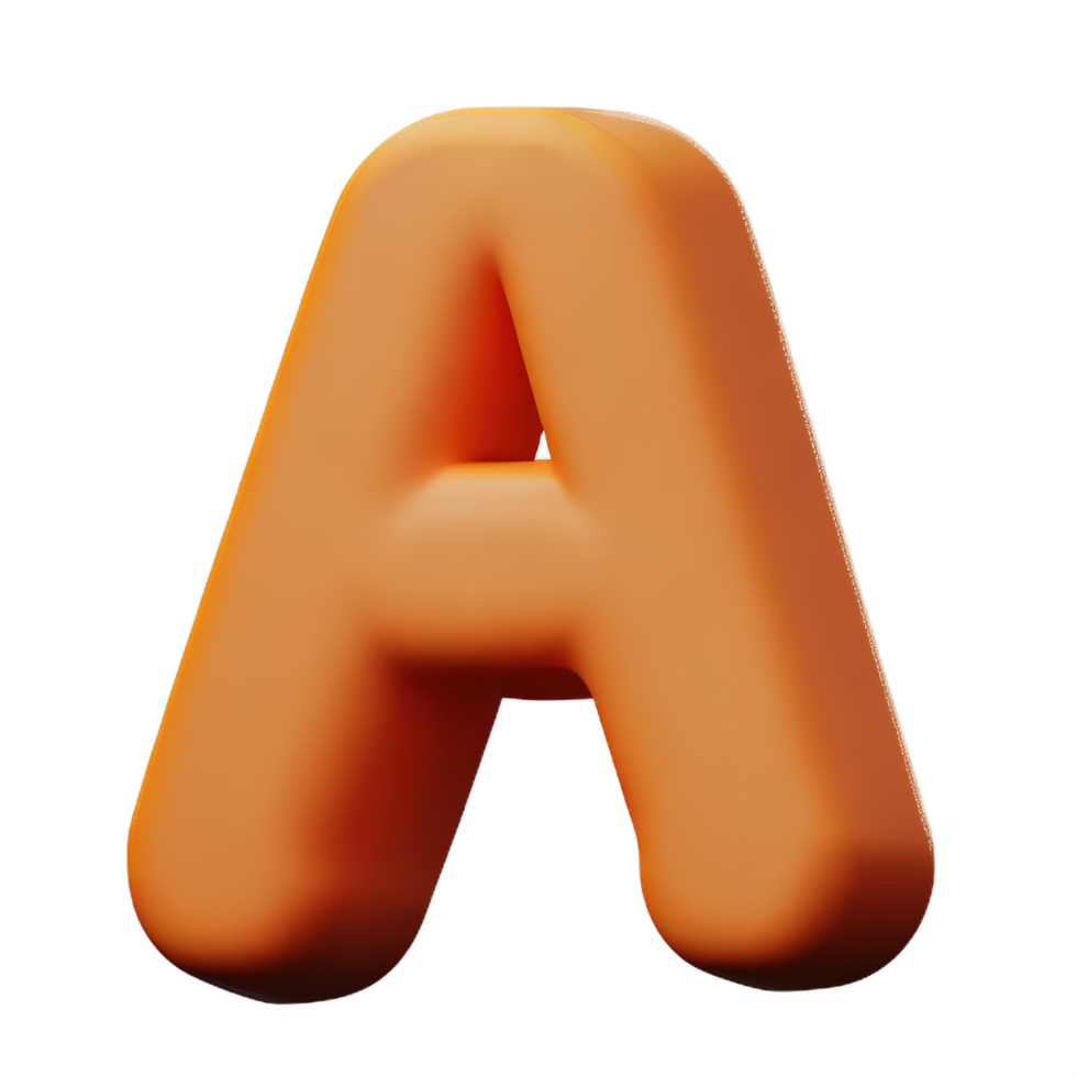 3D Letter A png