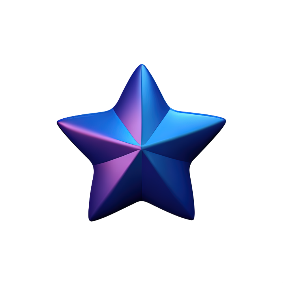 3d schwebend Element Star Symbol png
