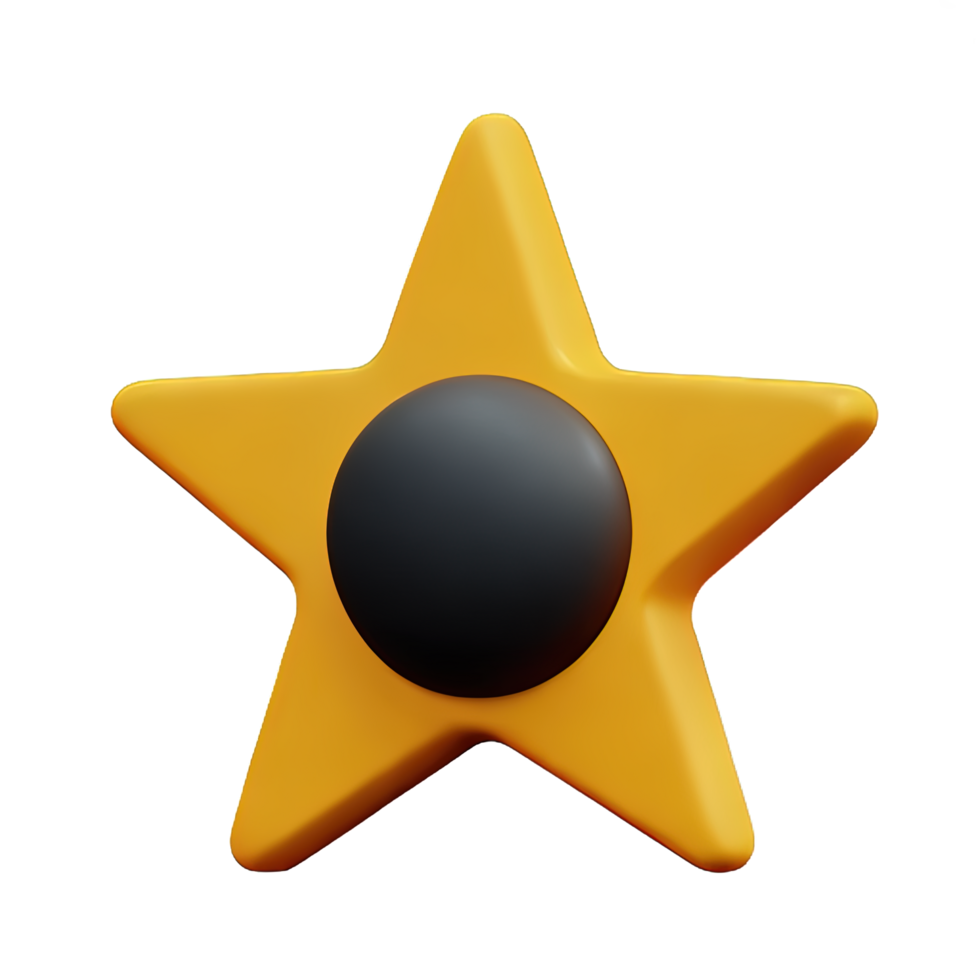 3D Floating Element Star Icon png