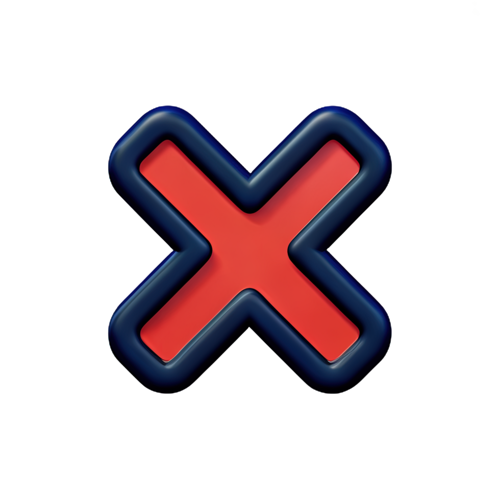 3d icon cross mark png
