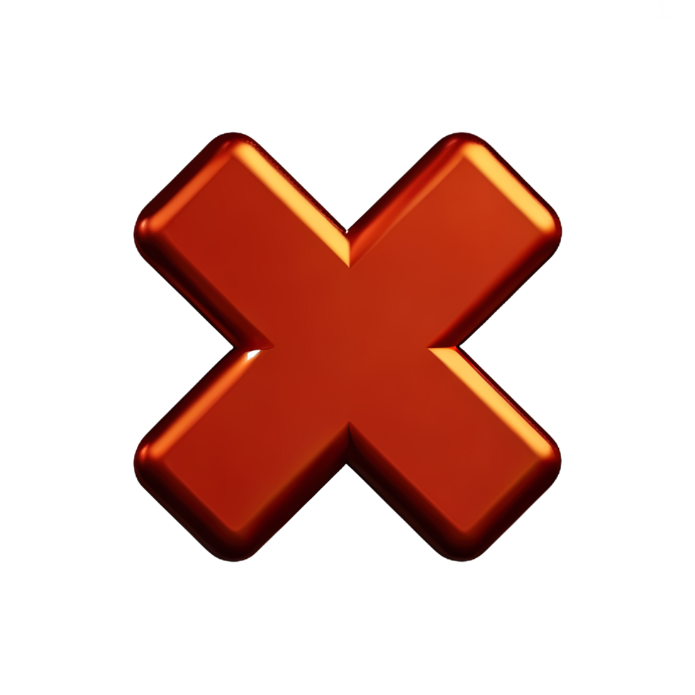 3d icon cross mark png