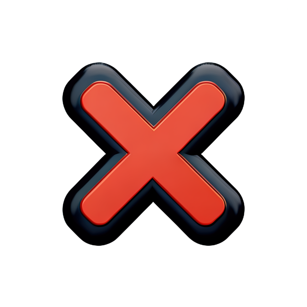 3d icon cross mark png