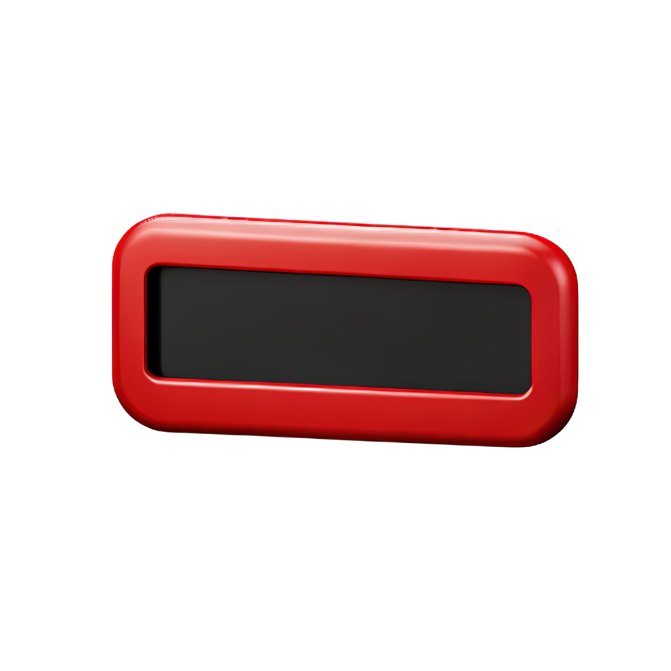 rectangle Button 3d element png