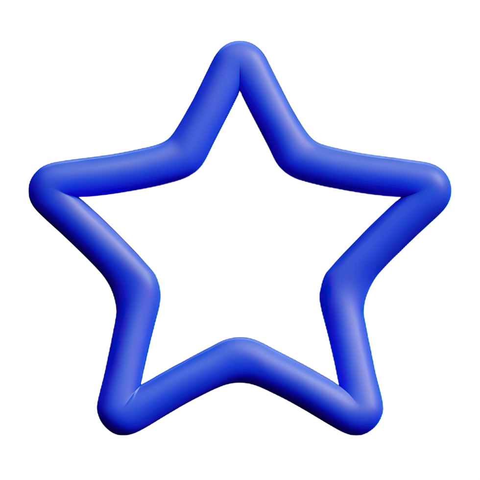 3D Floating Element Star Icon png