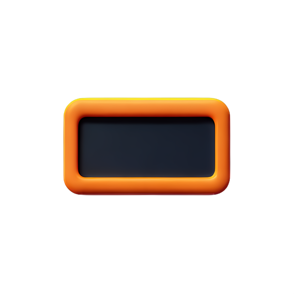 rectangle Button 3d element png