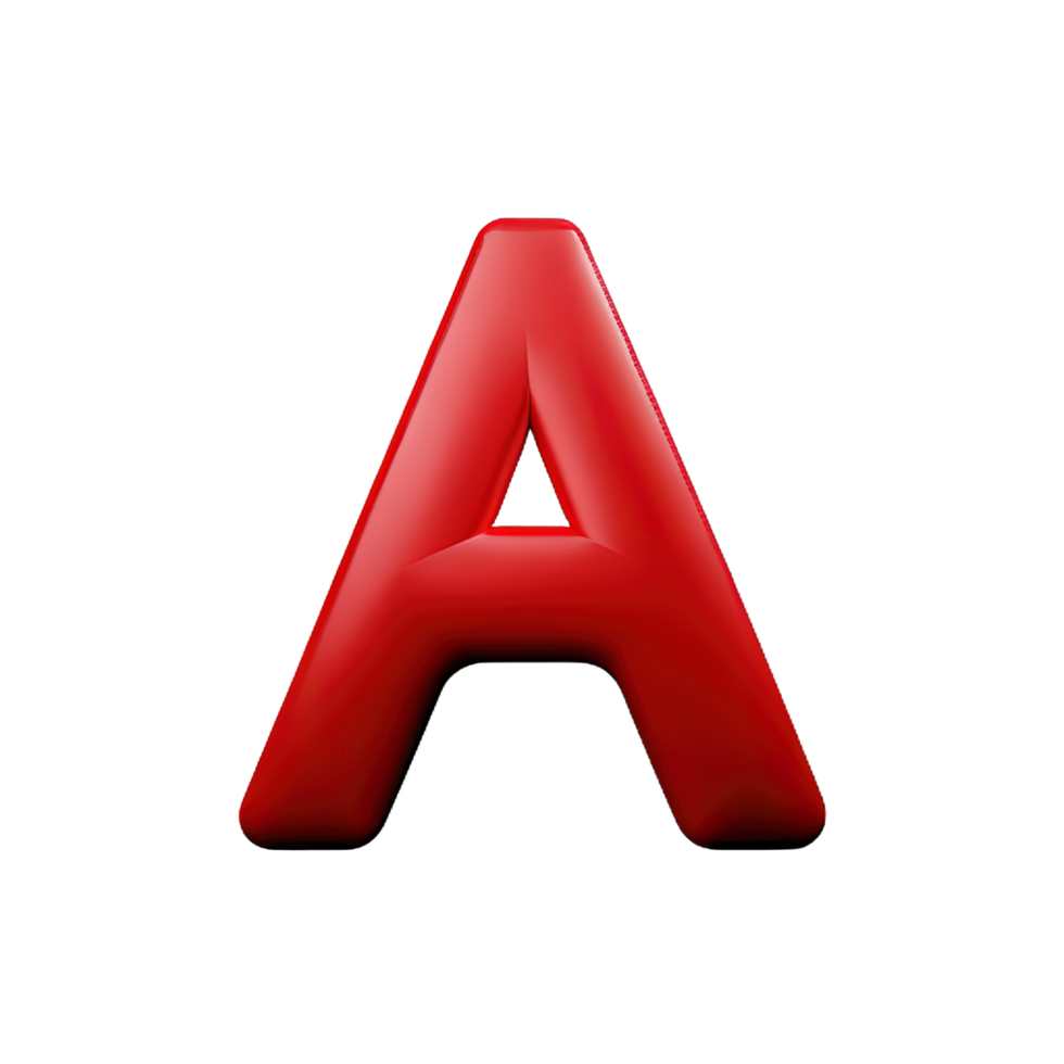 3D Letter A png
