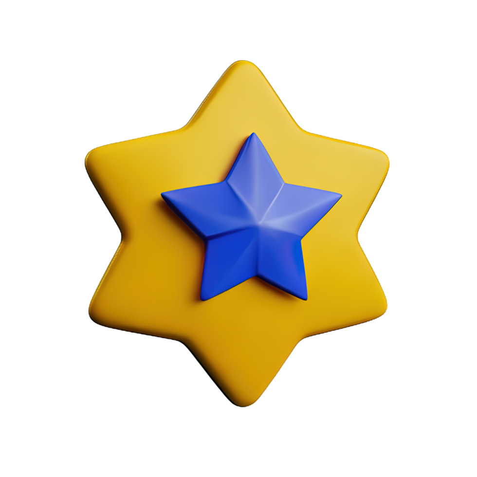 3D Floating Element Star Icon png