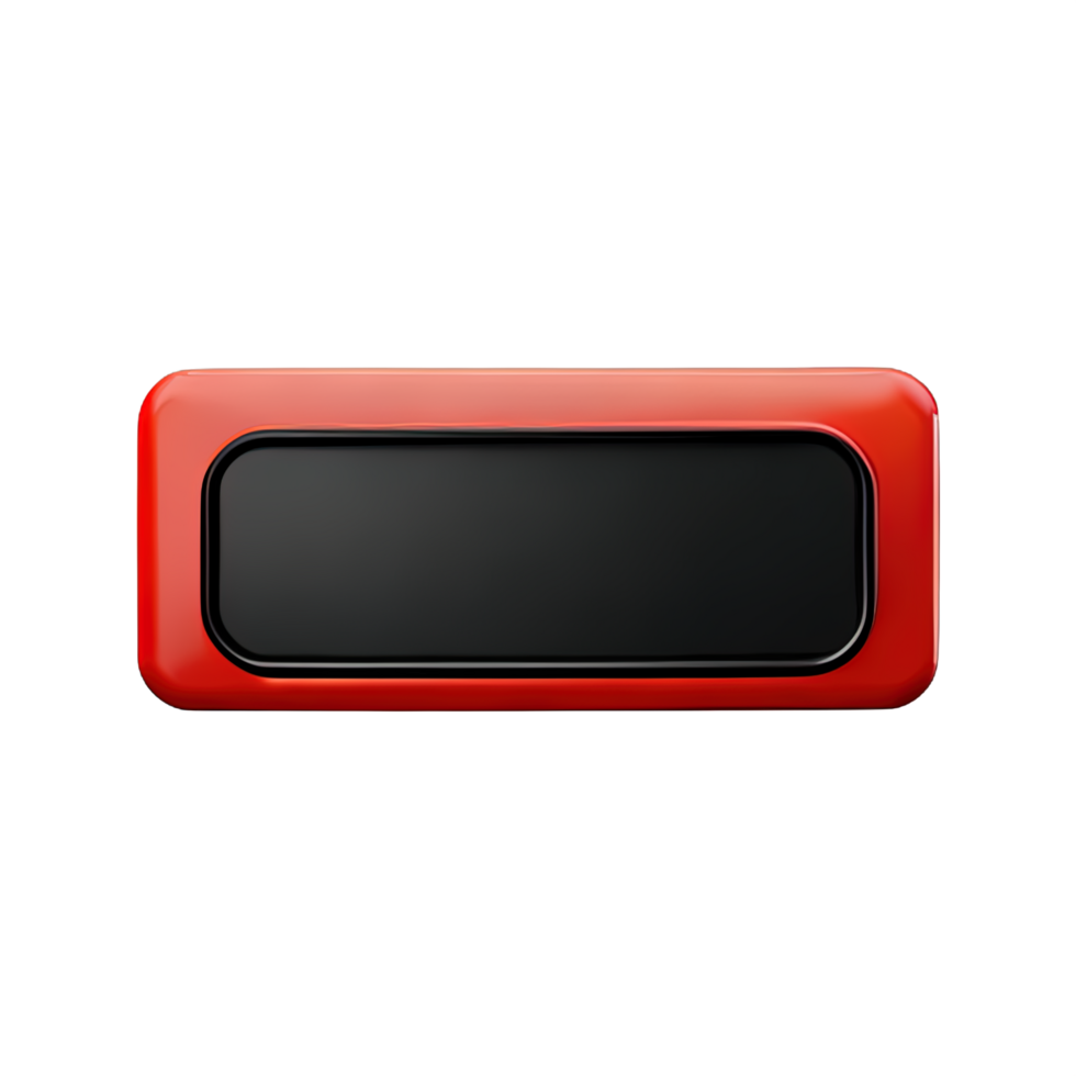 rectangle Button 3d element png