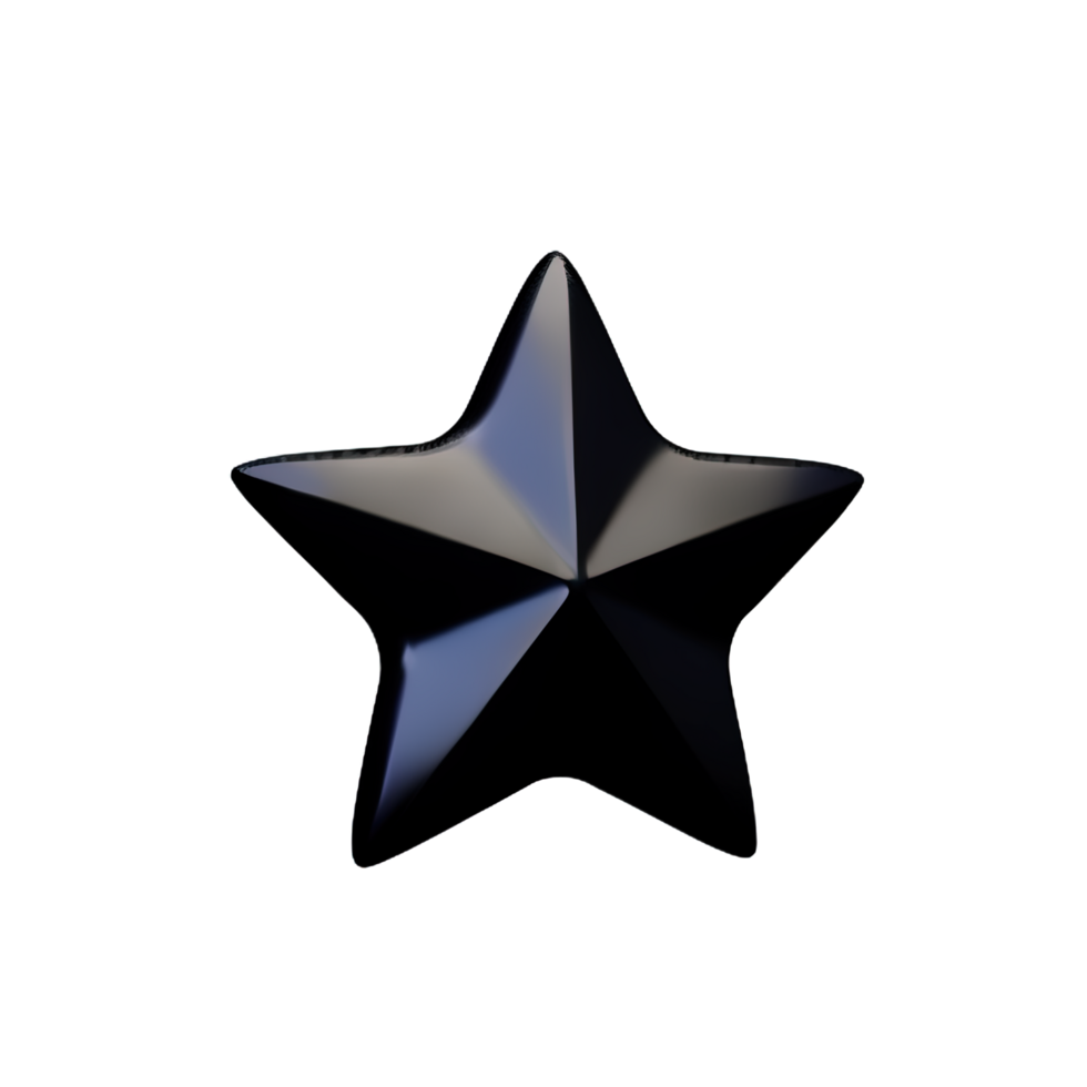 3d flotante elemento estrella icono png