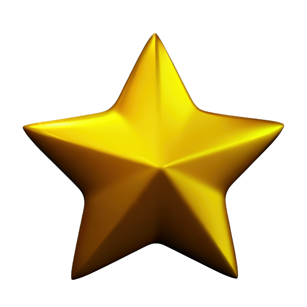 3D Floating Element Star Icon png