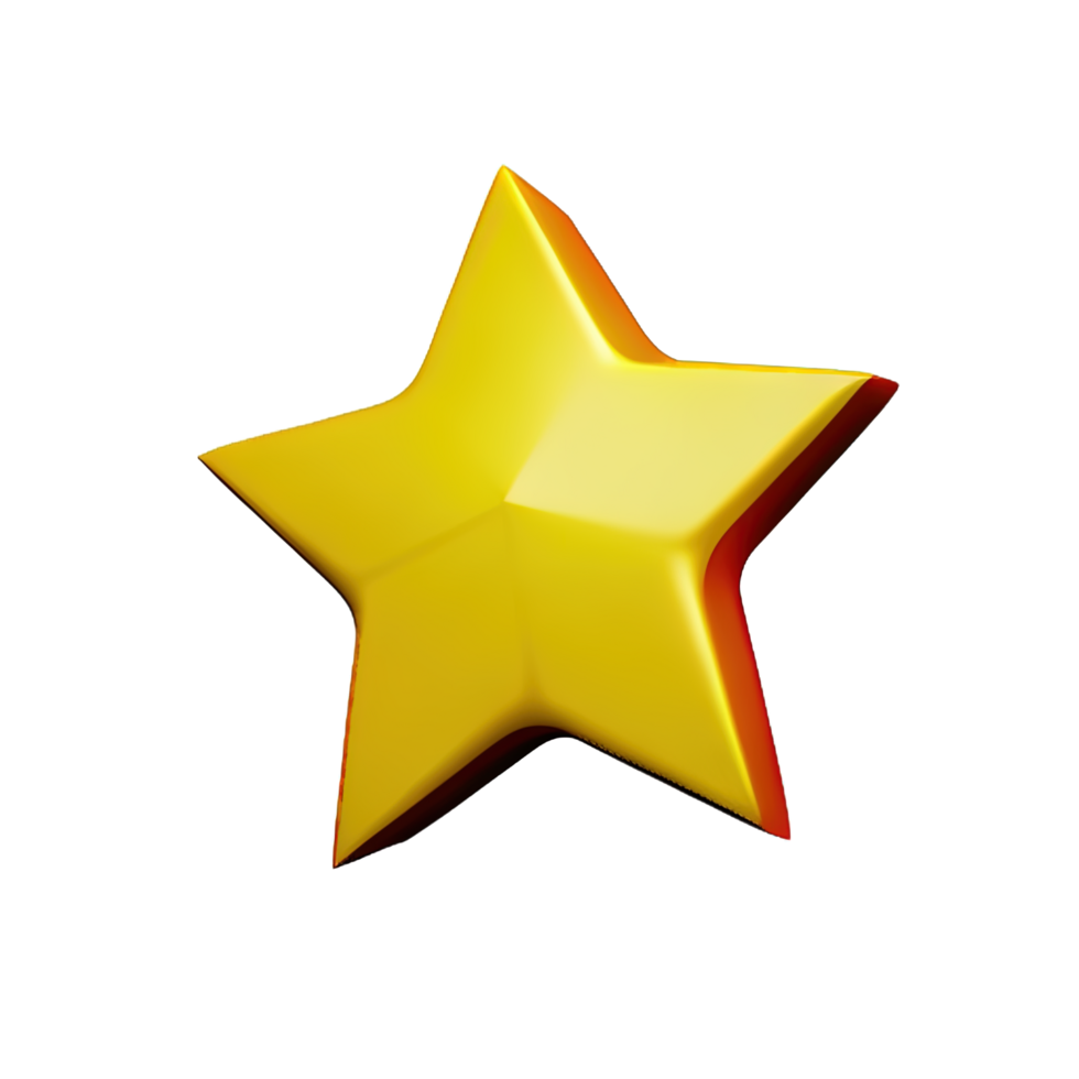 3D Floating Element Star Icon png
