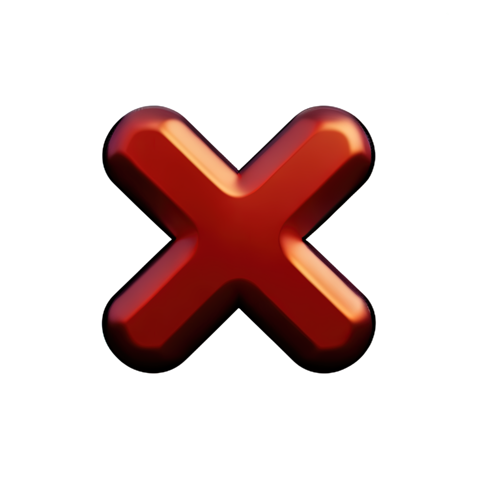3d icon cross mark png