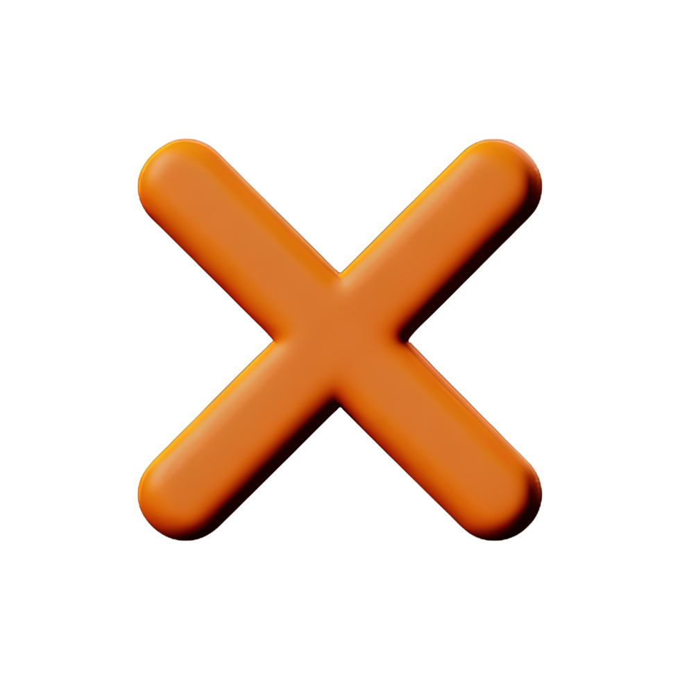 3d icon cross mark png