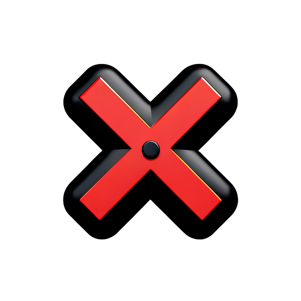 3d icon cross mark png