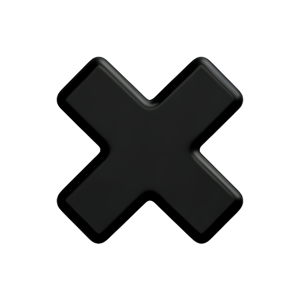 3d icon cross mark png