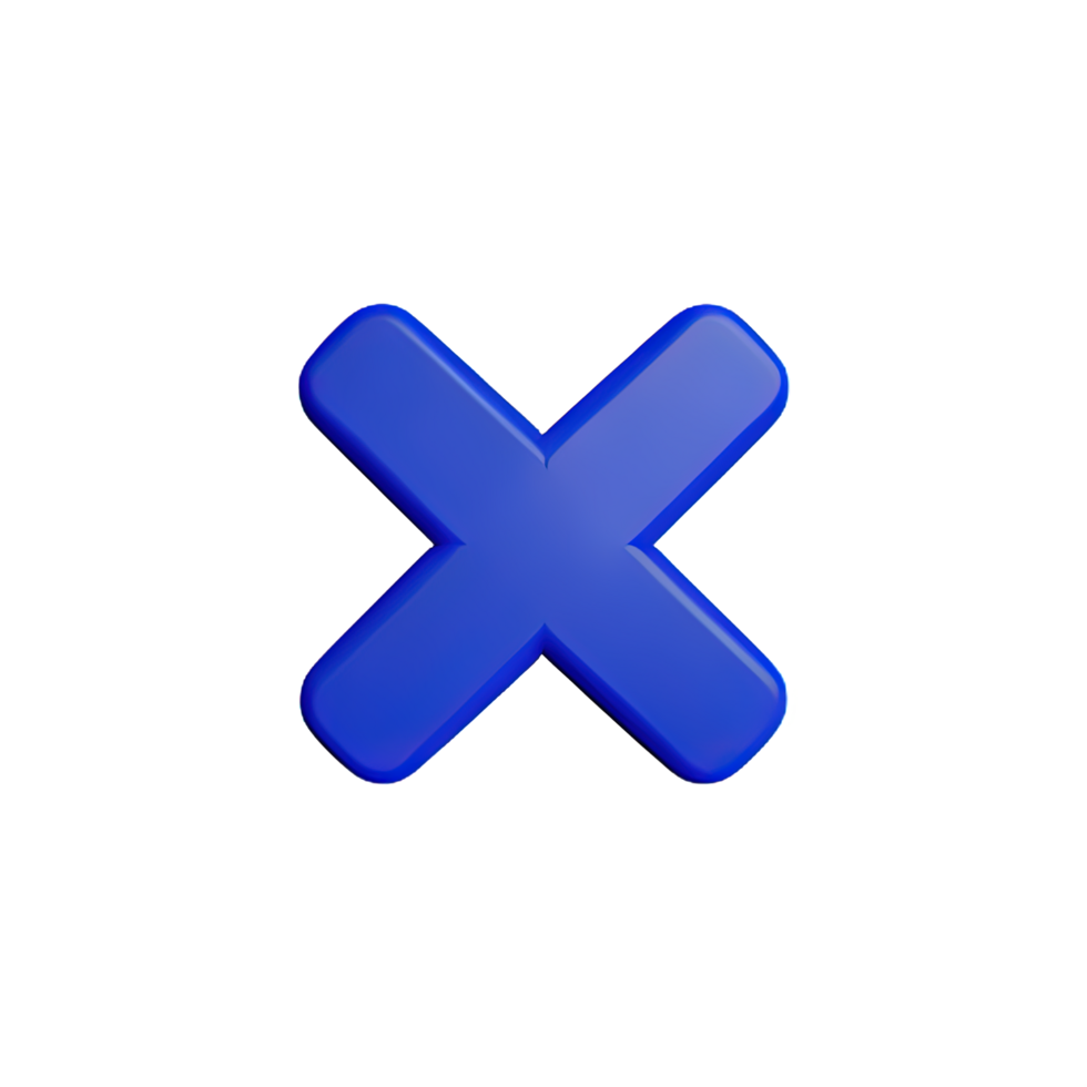 3d icon cross mark png