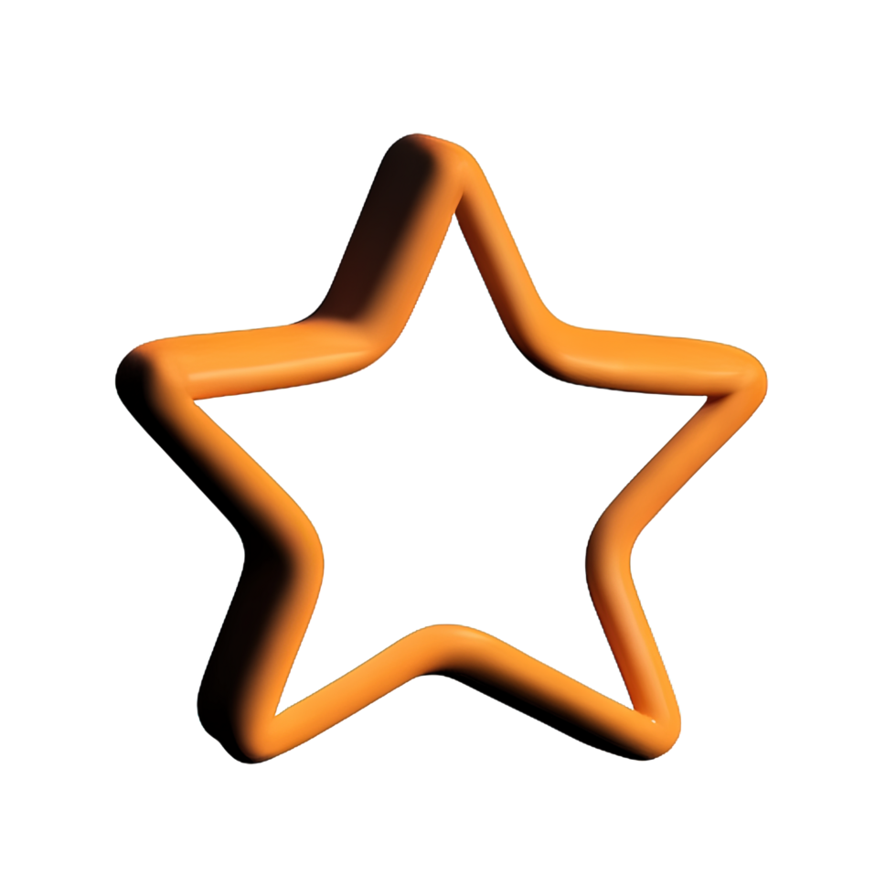 3D Floating Element Star Icon png