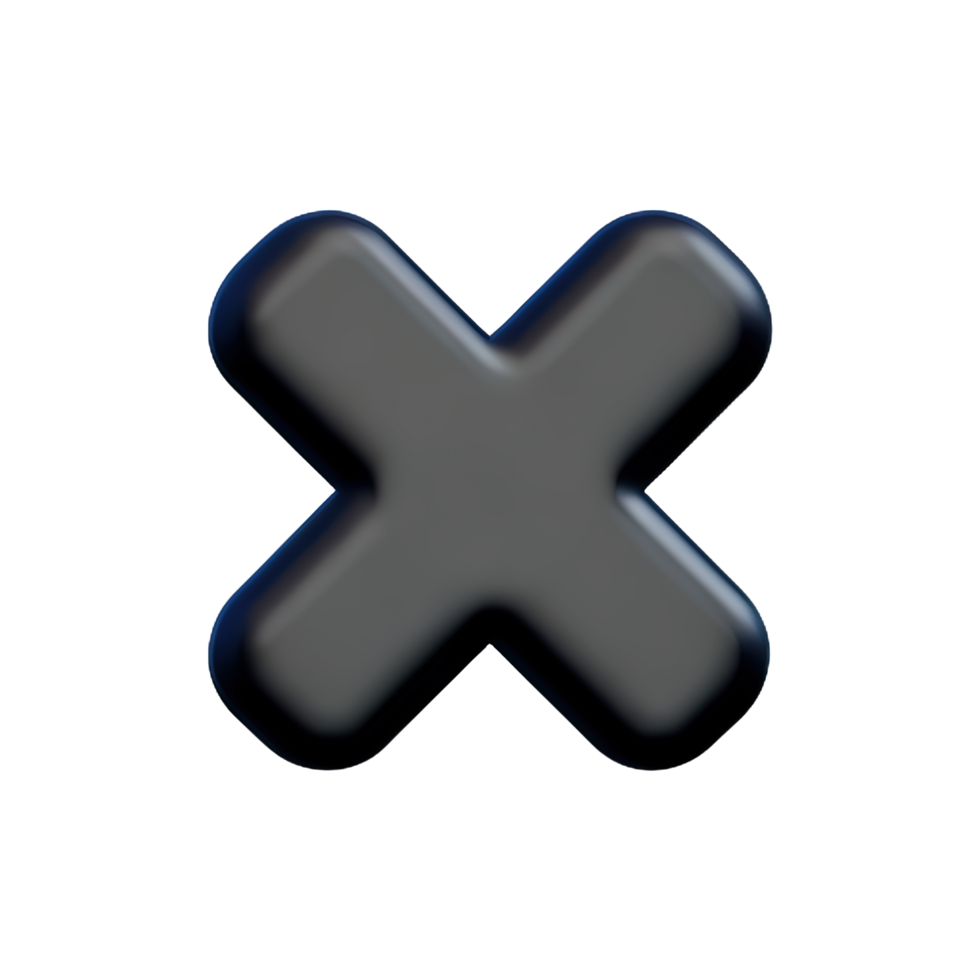 3d icon cross mark png
