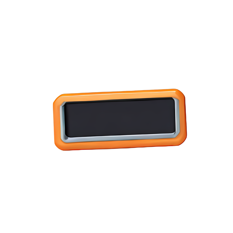 rectangle Button 3d element png