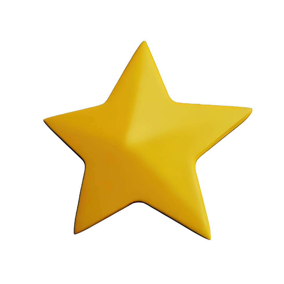 3D Floating Element Star Icon png